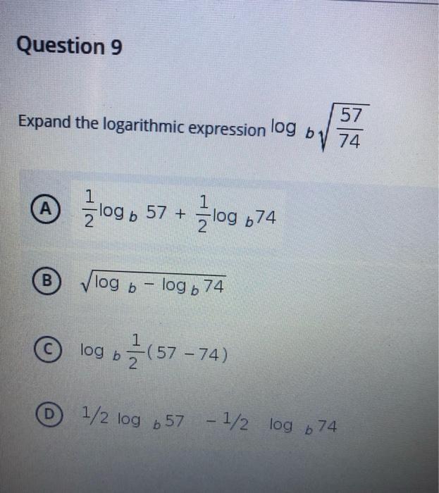 find the value of x in each of the following