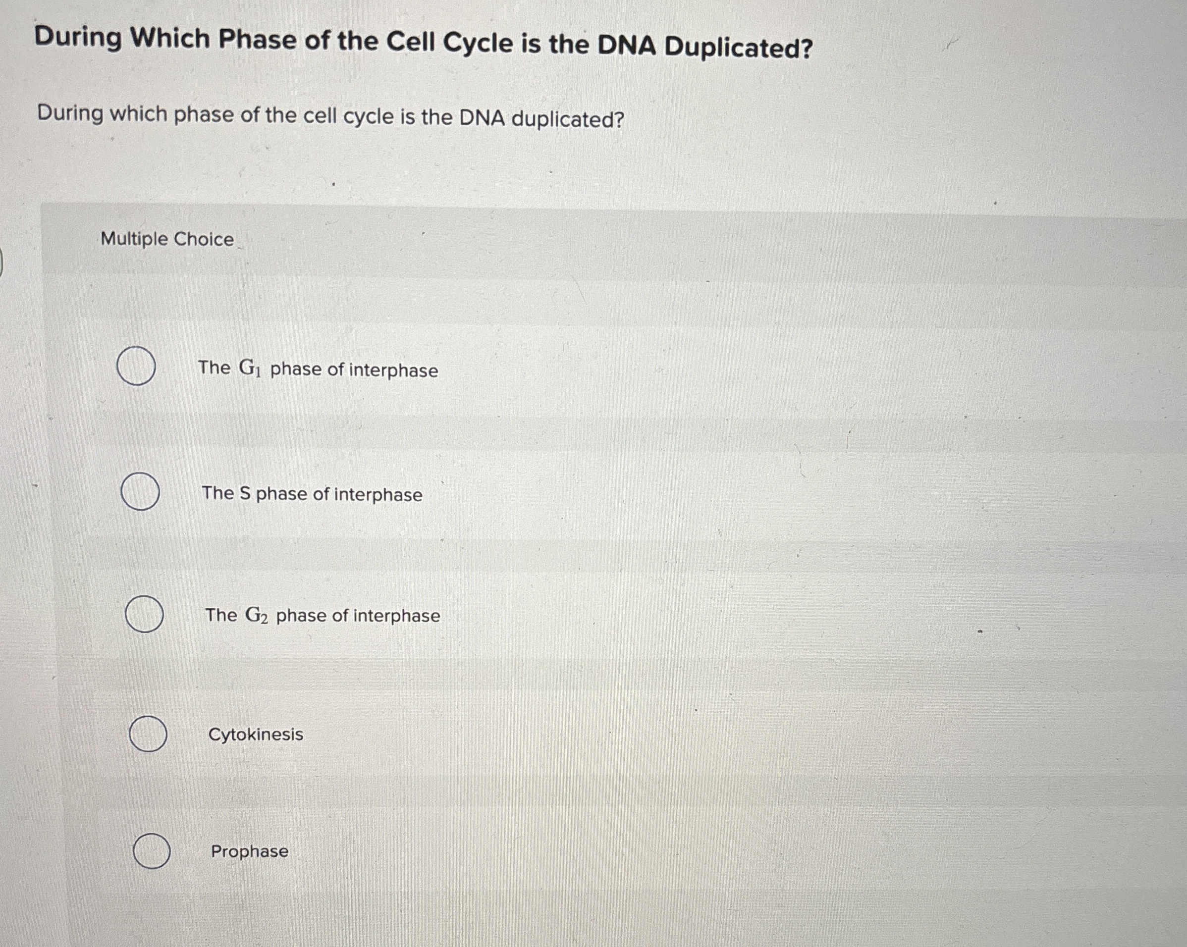 Solved During Which Phase of the Cell Cycle is the DNA | Chegg.com