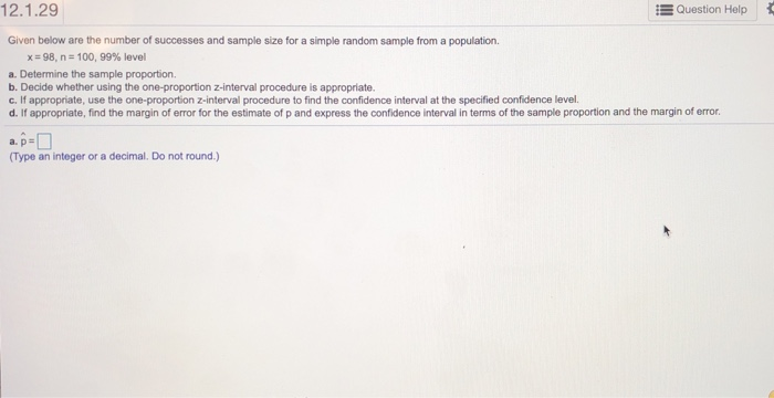 Solved 12.1.29 Is Question Help Given below are the number | Chegg.com