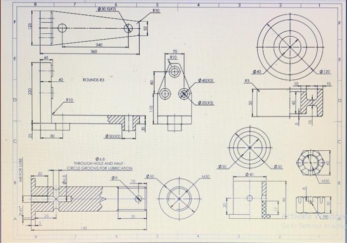 Solved The detall drawings of a number of components are | Chegg.com