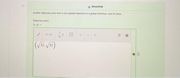 Solved Format: - If your answer is a point, enter is in the | Chegg.com