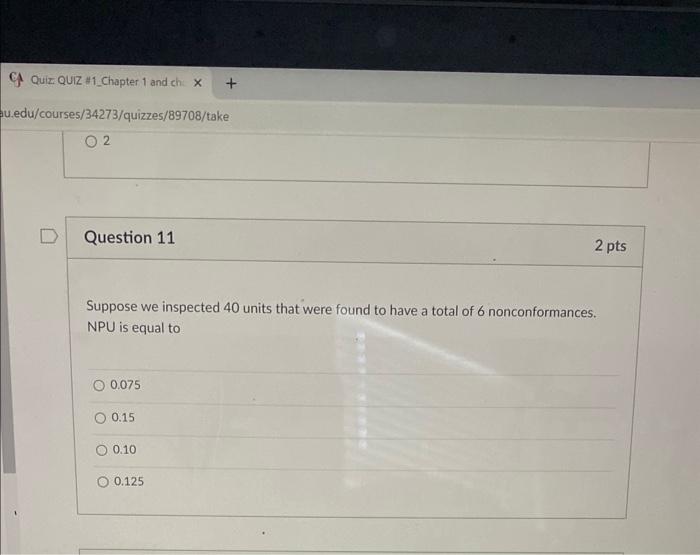 Solved Suppose we inspected 40 units that were found to have | Chegg.com