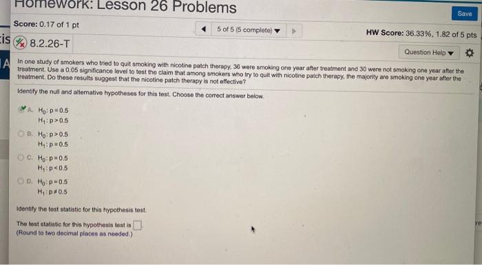 Solved Homework: Lesson 26 Problems Save Score: 0.25 of 1 pt | Chegg.com