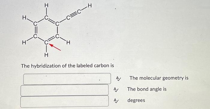 Solved The hybridization of the labeled carbon is A The | Chegg.com