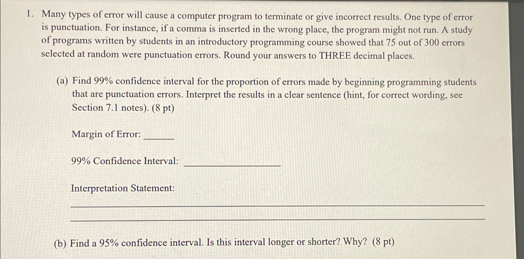 Solved Many types of error will cause a computer program to | Chegg.com