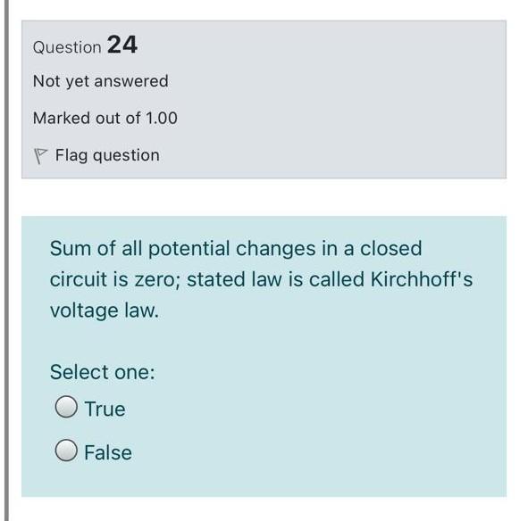 Solved Question 25 Not yet answered Marked out of 1.00 P | Chegg.com