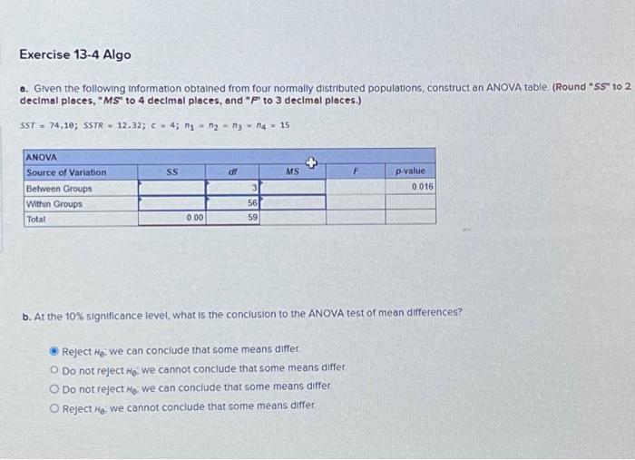Solved exercise 13 4 algo a given the following information chegg
