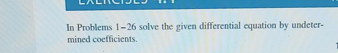 Solved In Problems 1-26 solve the given differential | Chegg.com