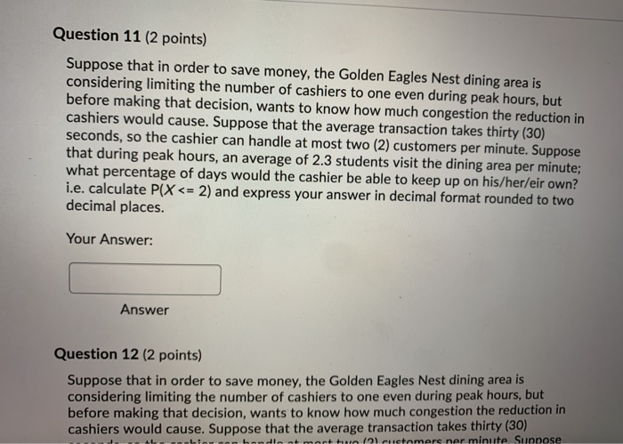 Solved Question 10 (2 points) Suppose that in order to save | Chegg.com
