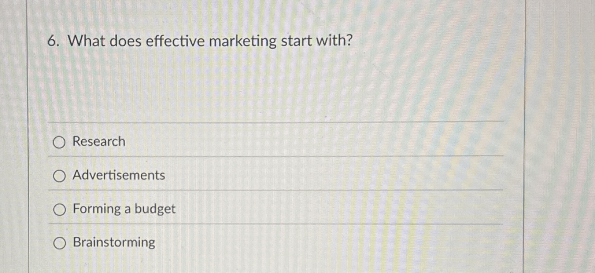 What does effective marketing start | Chegg.com