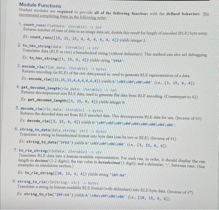 Module Functions Student modules are required to | Chegg.com