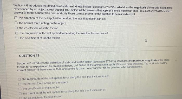 Solved Section 4.6 introduces the definition of static and | Chegg.com