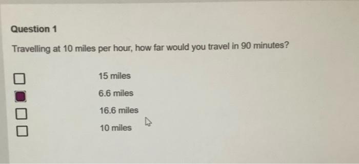 travel 9 miles in minutes