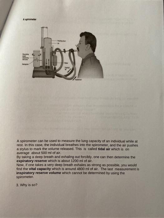 Solved A spirometer 010 A spirometer can be used to measure