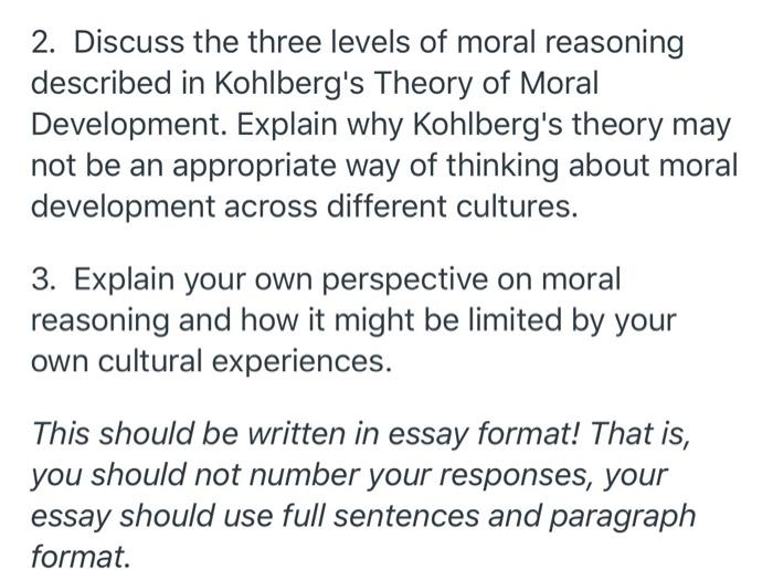 moral development essay