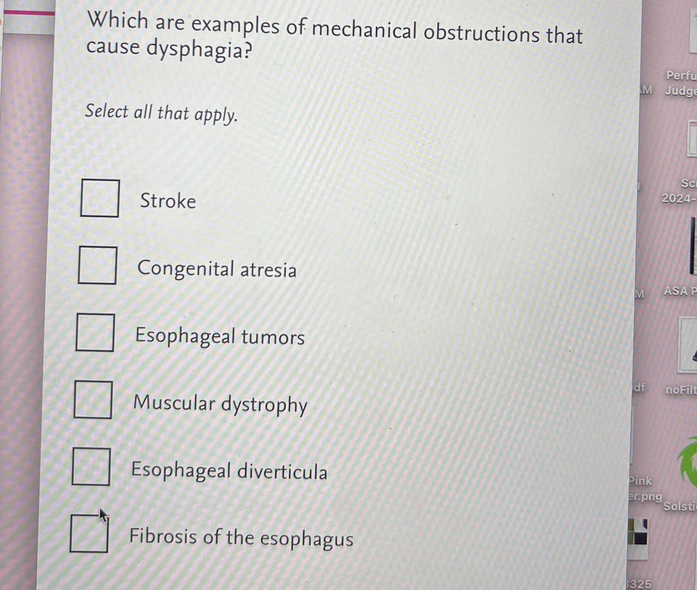Solved Which are examples of mechanical obstructions that | Chegg.com