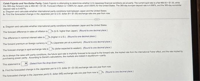 Solved Caleb Fajardo and Yen-Dollar Parity. Caleb Fajardo is | Chegg.com