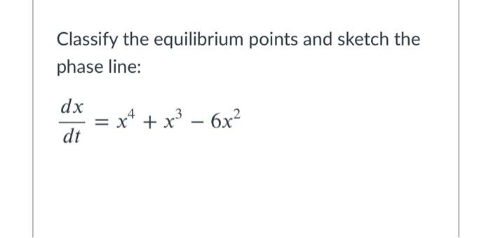 Solved Classify the equilibrium points and sketch the phase | Chegg.com