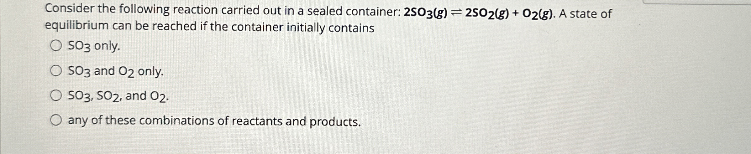 Solved Consider the following reaction carried out in a | Chegg.com