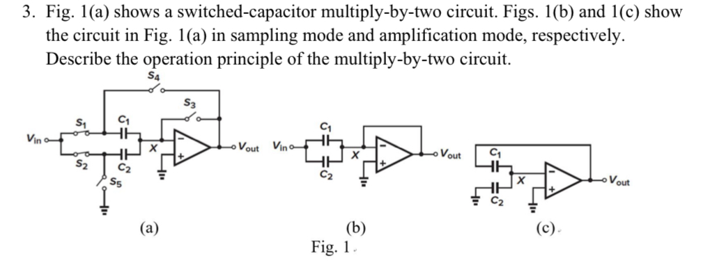 Solved Fig. 1(a) shows a switched-capacitor multiply-by-two | Chegg.com