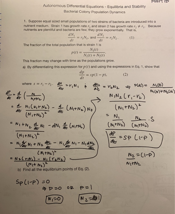 Solved 2 Now Suppose That Each Strain Makes Something Th Chegg Com