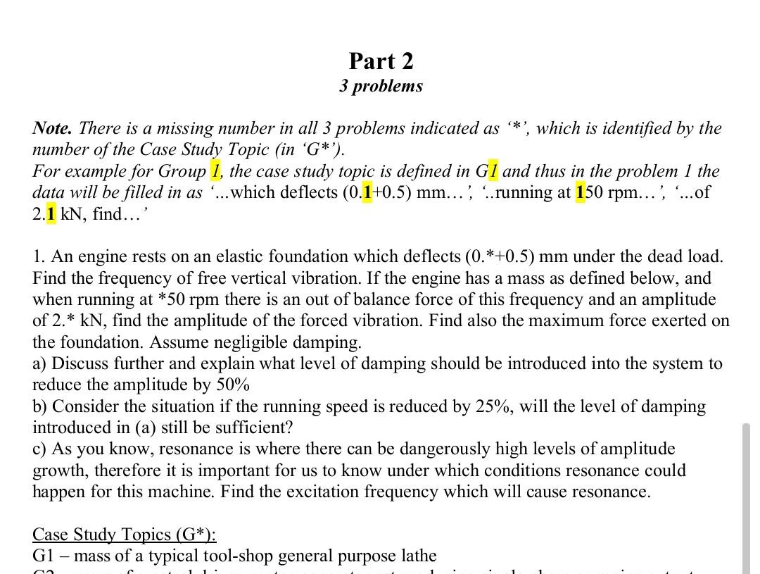 Part 2 3 Problems Note There Is A Missing Number In Chegg