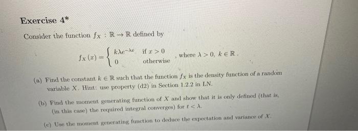 Solved Consider the function fx:R→R defined by | Chegg.com