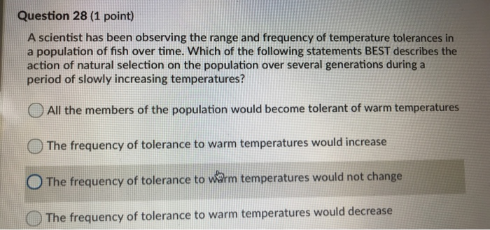 Solved Question 28 (1 Point) A Scientist Has Been Observing | Chegg.com