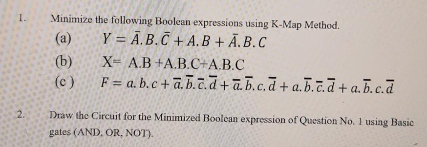 Solved 3. Design a logic circuit to implement the given ATM | Chegg.com