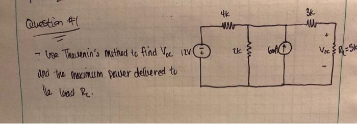 Solved Q1 in the circuit shown below use This method to find | Chegg.com