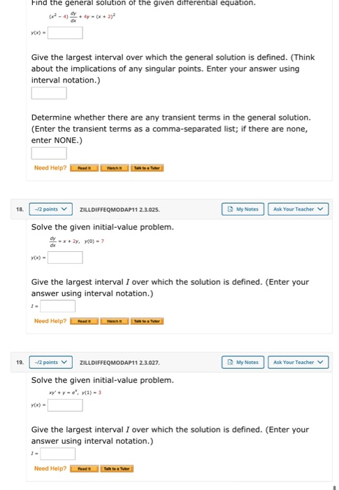 Solved Find the general solution of the given differential | Chegg.com