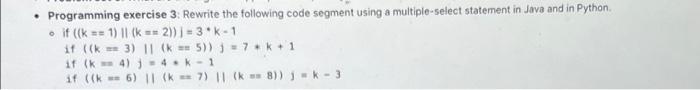 Solved Programming exercise 3. Rewrite the following code | Chegg.com