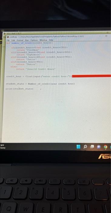 Solved i did this and it says unindent does not match any | Chegg.com