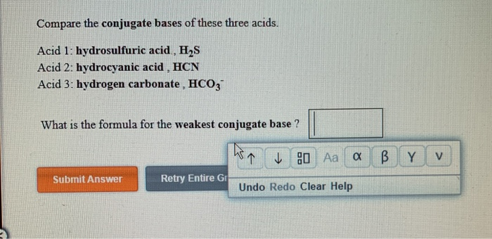 Solved Compare the following: Acid 1: hydrosulfuric acid, | Chegg.com