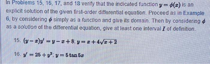 Solved In Problems 15,16,17, and 18 verify that the | Chegg.com