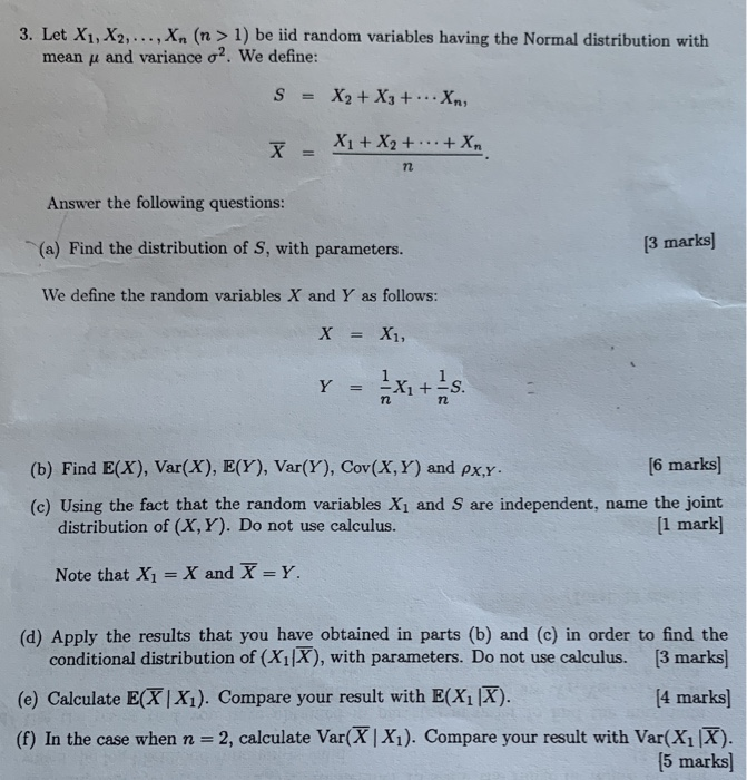 3 Let X1 X2 X N 1 Be Iid Random Variab Chegg Com