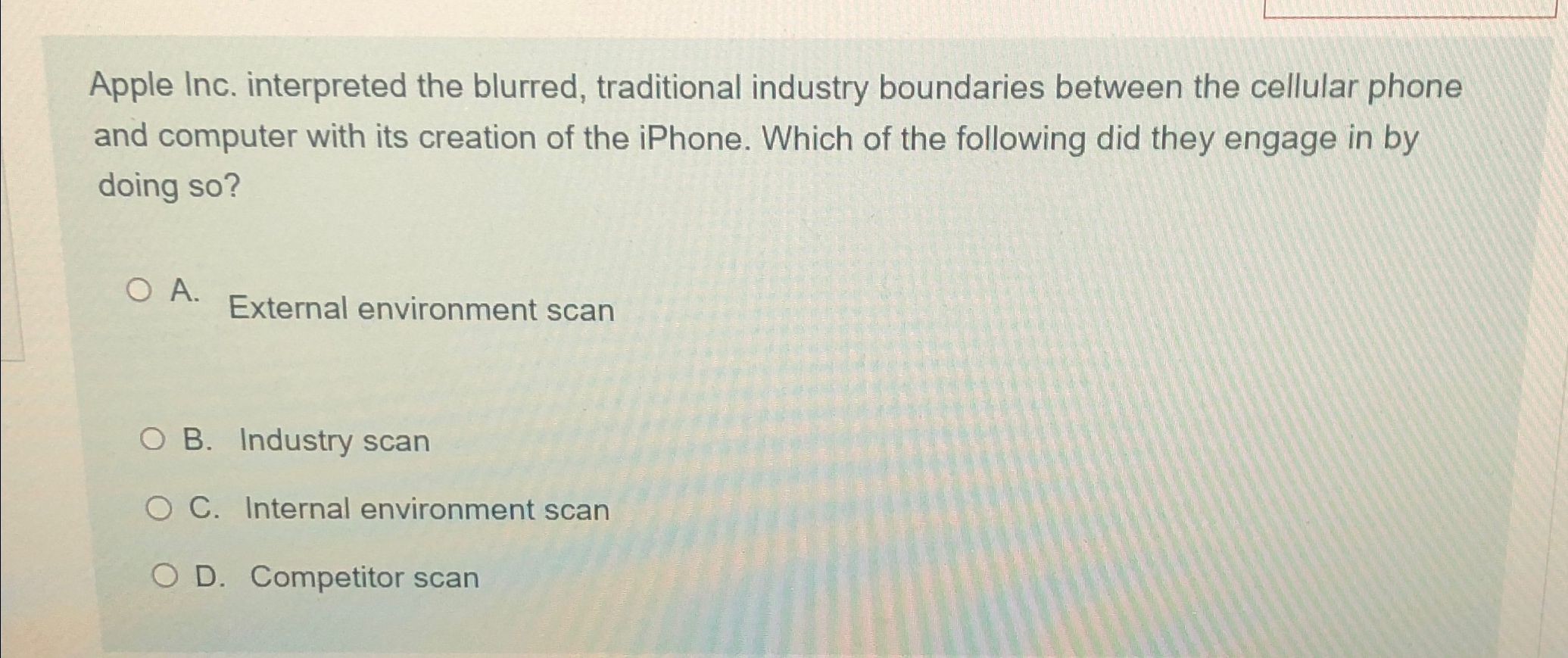 Solved Apple Inc. interpreted the blurred, traditional