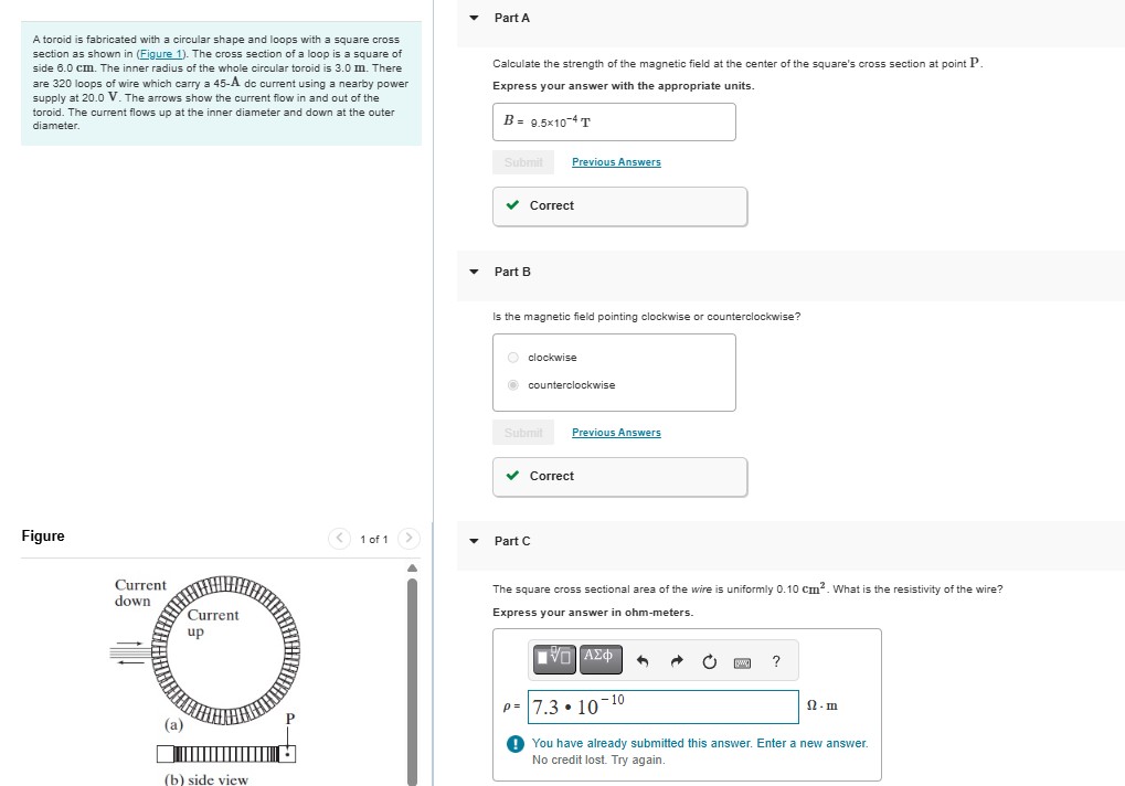Solved A toroid is fabricated with a circular shape and | Chegg.com