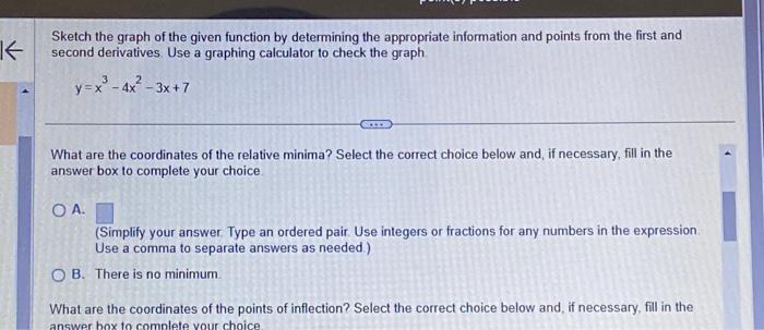 Solved Sketch the graph of the given function by determining | Chegg.com