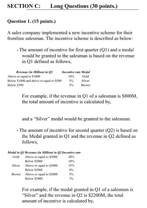 Solved SECTION A: TRUE OR FALSE (10 marks.) Determine | Chegg.com