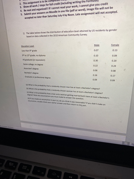 Solved 2. This assignment is to be 3. Show all work / steps | Chegg.com