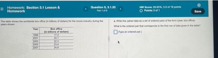 Solved Homework Section 3.1 Lesson Homework Question 5 Chegg