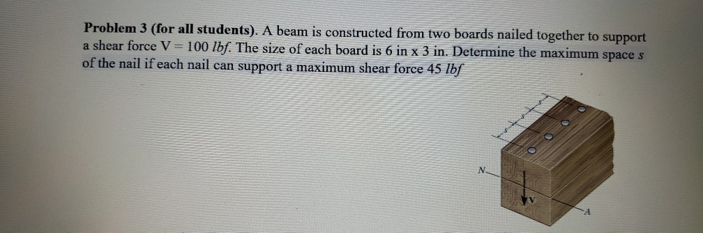 Solved A Beam Is Constructed From Two Boards Nailed Together | Chegg.com