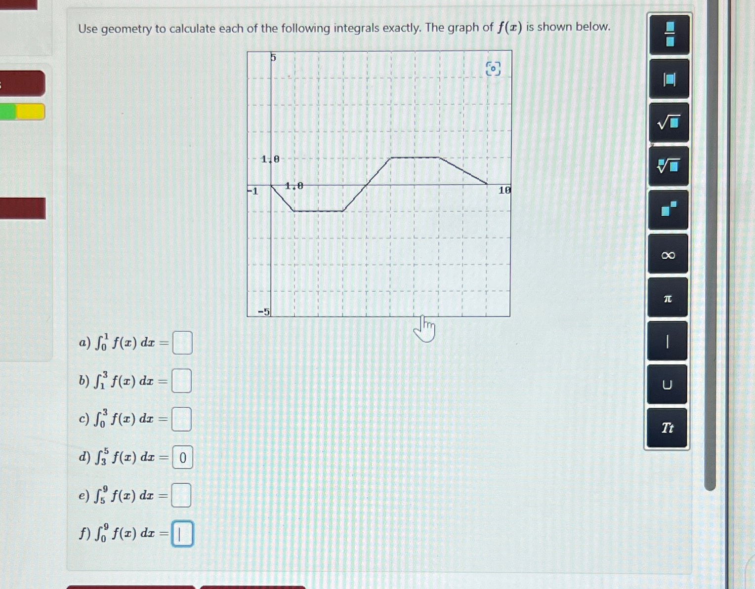 Solved Use geometry to calculate each of the following | Chegg.com