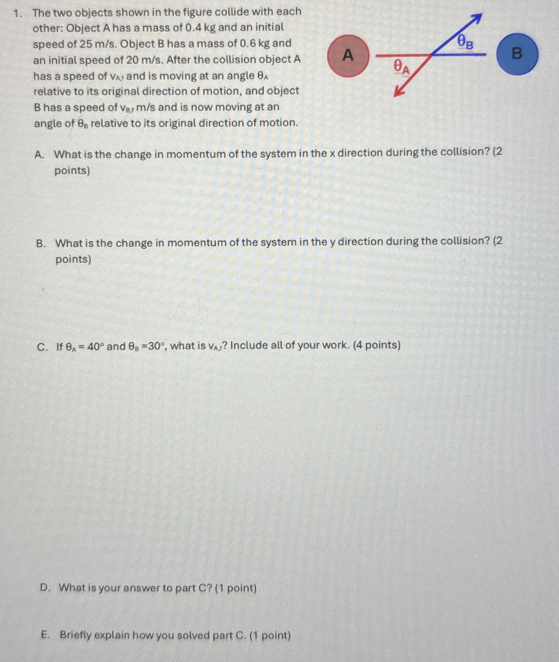 Solved The two objects shown in the figure collide with each | Chegg.com