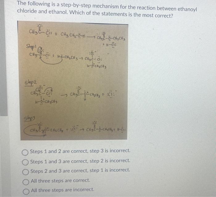 Solved The following is a step-by-step mechanism for the | Chegg.com