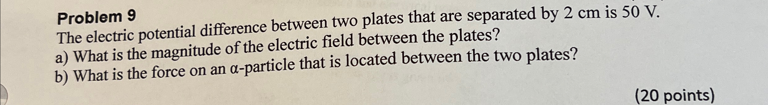 Solved The electric potential difference between two plates | Chegg.com