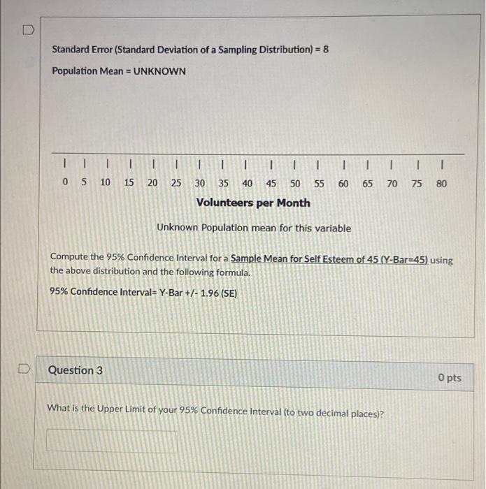 Solved Standard Error (Standard Deviation of a Sampling