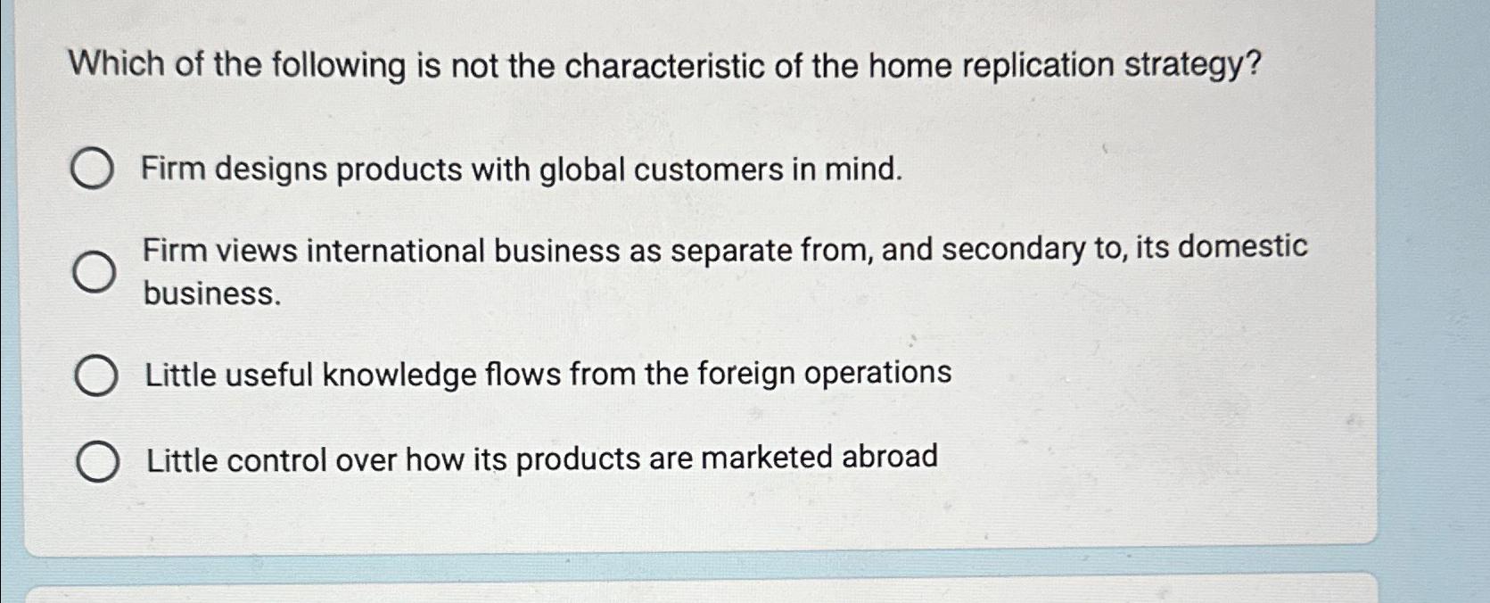 Solved Which of the following is not the characteristic of | Chegg.com