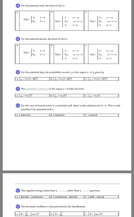 48 For The Potential Well The Form Of V X Is B V Chegg Com